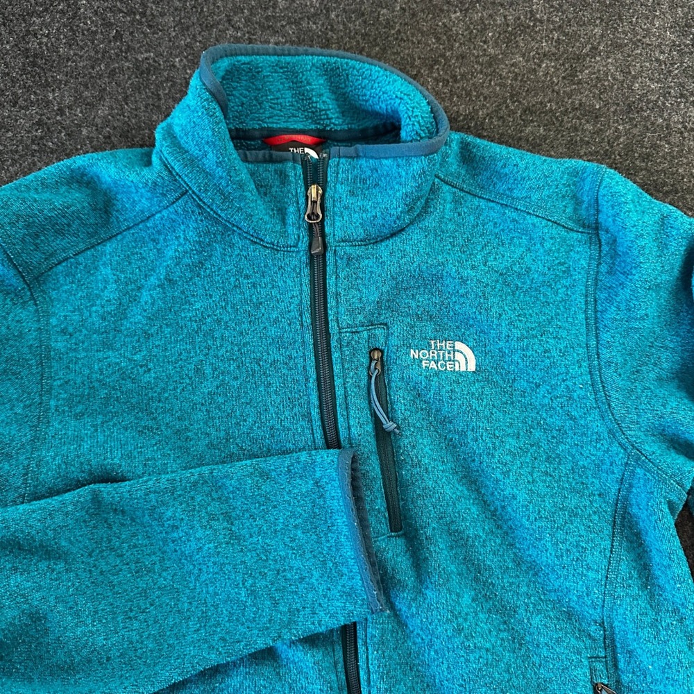 The North Face Mens Gordon Lyons Full Zip Fleece Jacket Teal Heather Medium A7TL